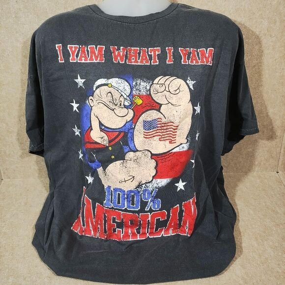 Popeye American Vintage Style Short Sleeve T-Shirt -R - Picture 1 of 4